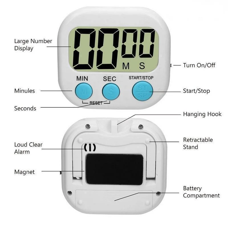 Mini Digital Kitchen Timer Big - Kitchen Baking Timer recension och pris