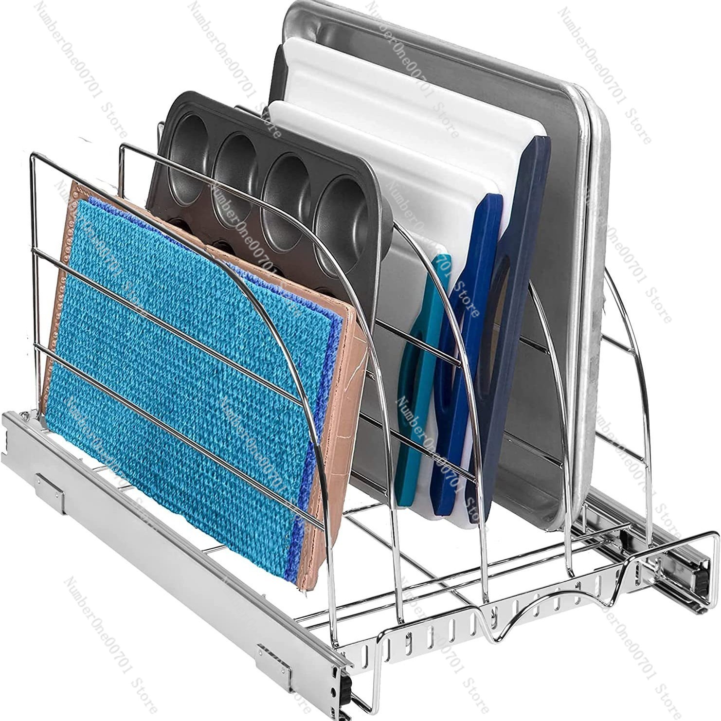 Slide-Out Kitchen Cabinet Orga - Kitchen Cabinet Baking Sheet Organizer recension och pris