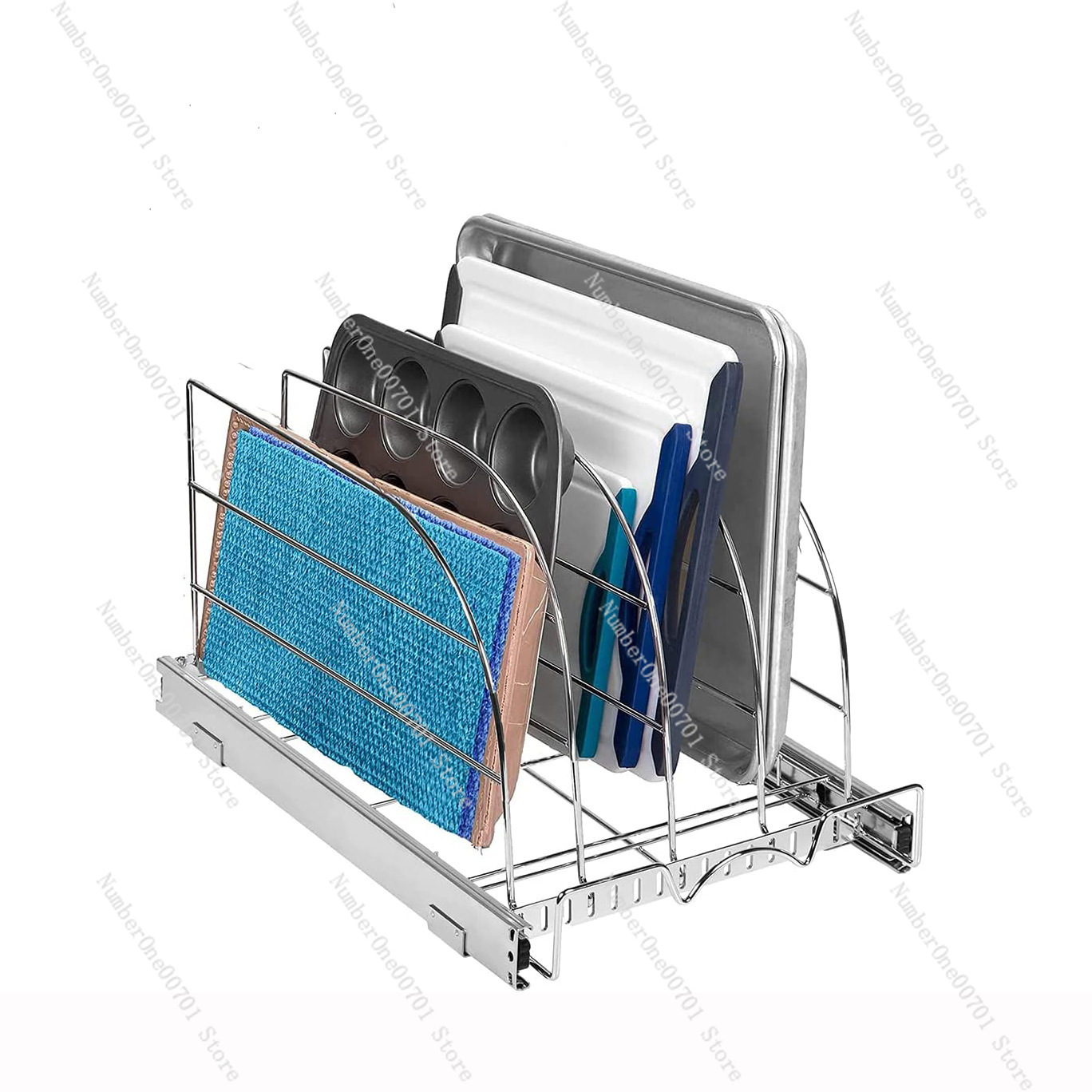 Slide-Out Kitchen Cabinet Orga - Kitchen Cabinet Baking Sheet Organizer recension och pris