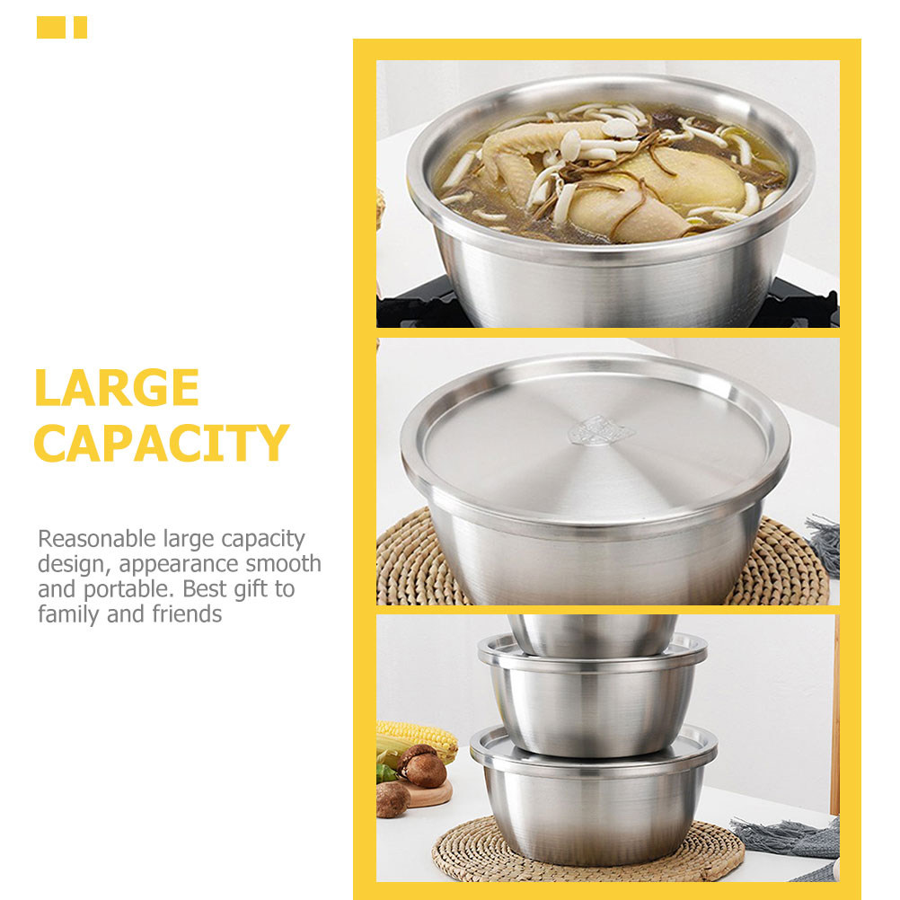 1Set Stainless Steel Mixing Bo - Kitchen Baking Storage Containers recension och pris