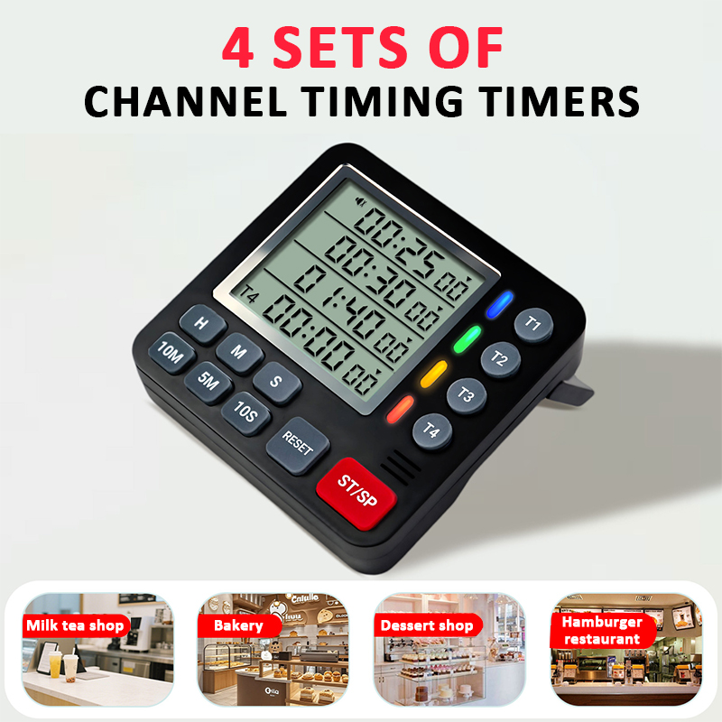 Digital Kitchen Timer 4-Channe - Kitchen Baking Timer recension och pris