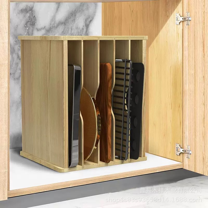 Solid wood kitchen storage rac - Kitchen Cabinet Baking Sheet Organizer recension och pris