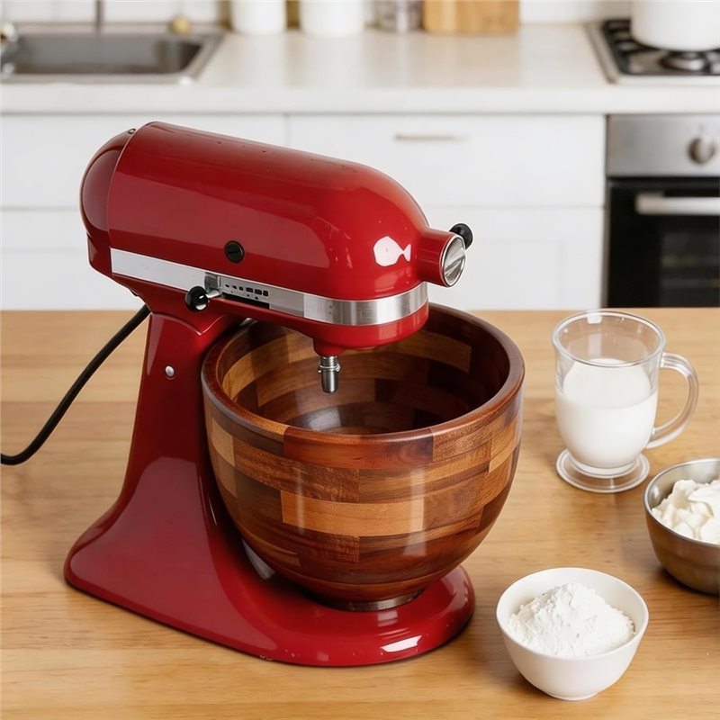 AB41-Wood Mixing Bowl For Kitc - Kitchenaid Baking Bowl recension och pris