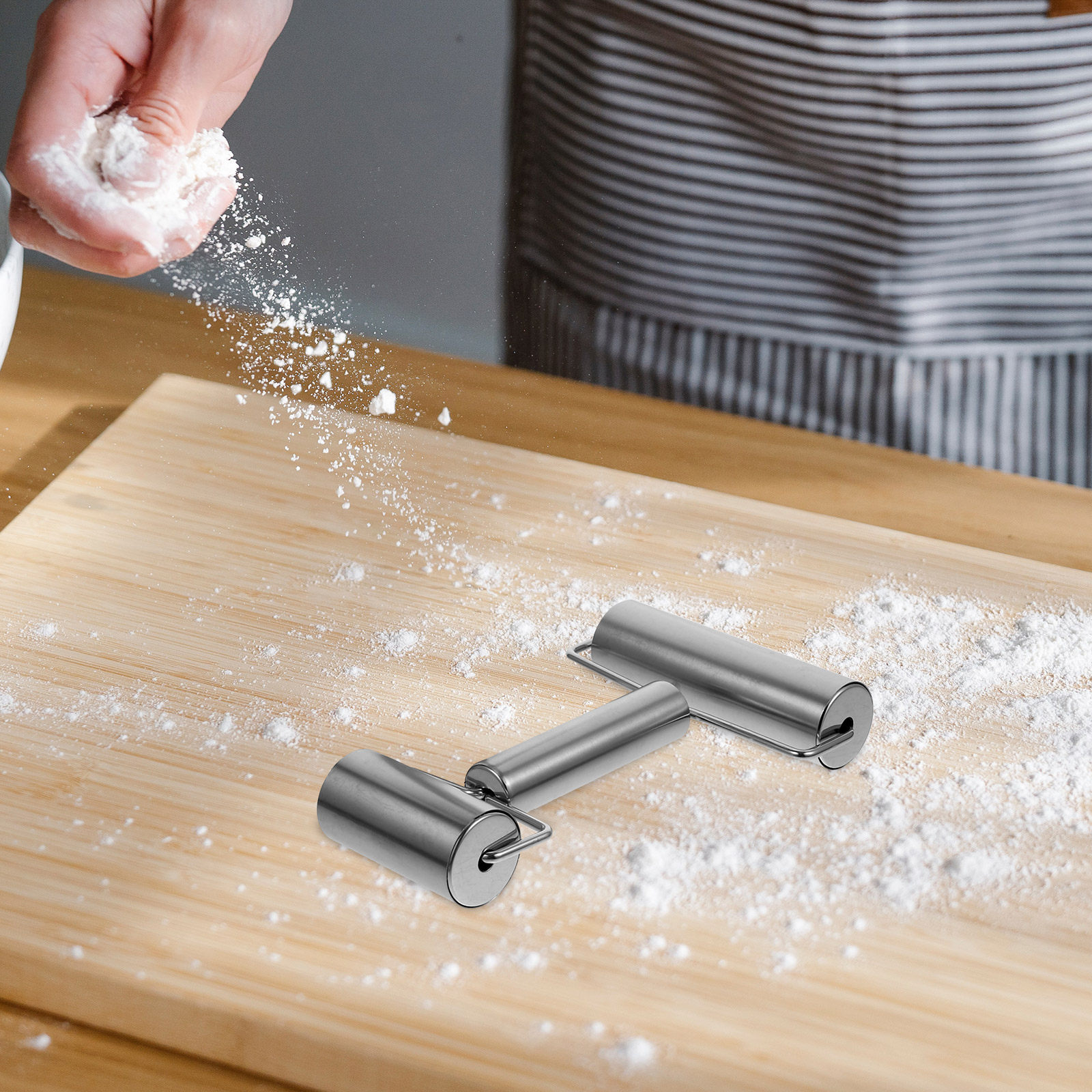 2Pcs Stainless Steel Dough Rol - Rolling Pin Marble recension och pris
