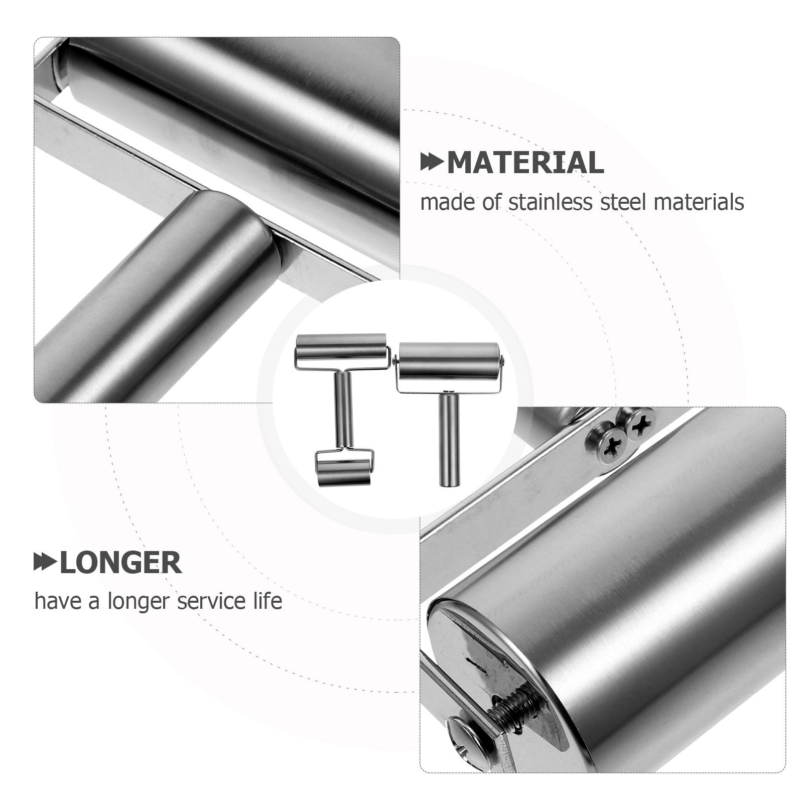 2Pcs Stainless Steel Dough Rol - Rolling Pin Marble recension och pris