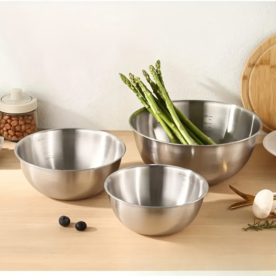 3pcs Stainless Steel Salad Bow - Kitchen Baking Cooking recension och pris