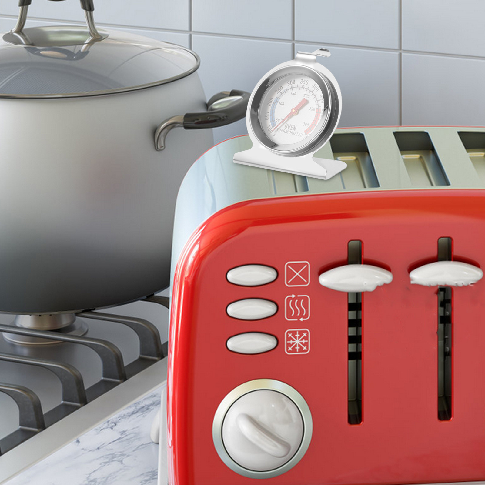 2Pcs Stainless Steel Oven Ther - Kitchen Baking Cooking recension och pris