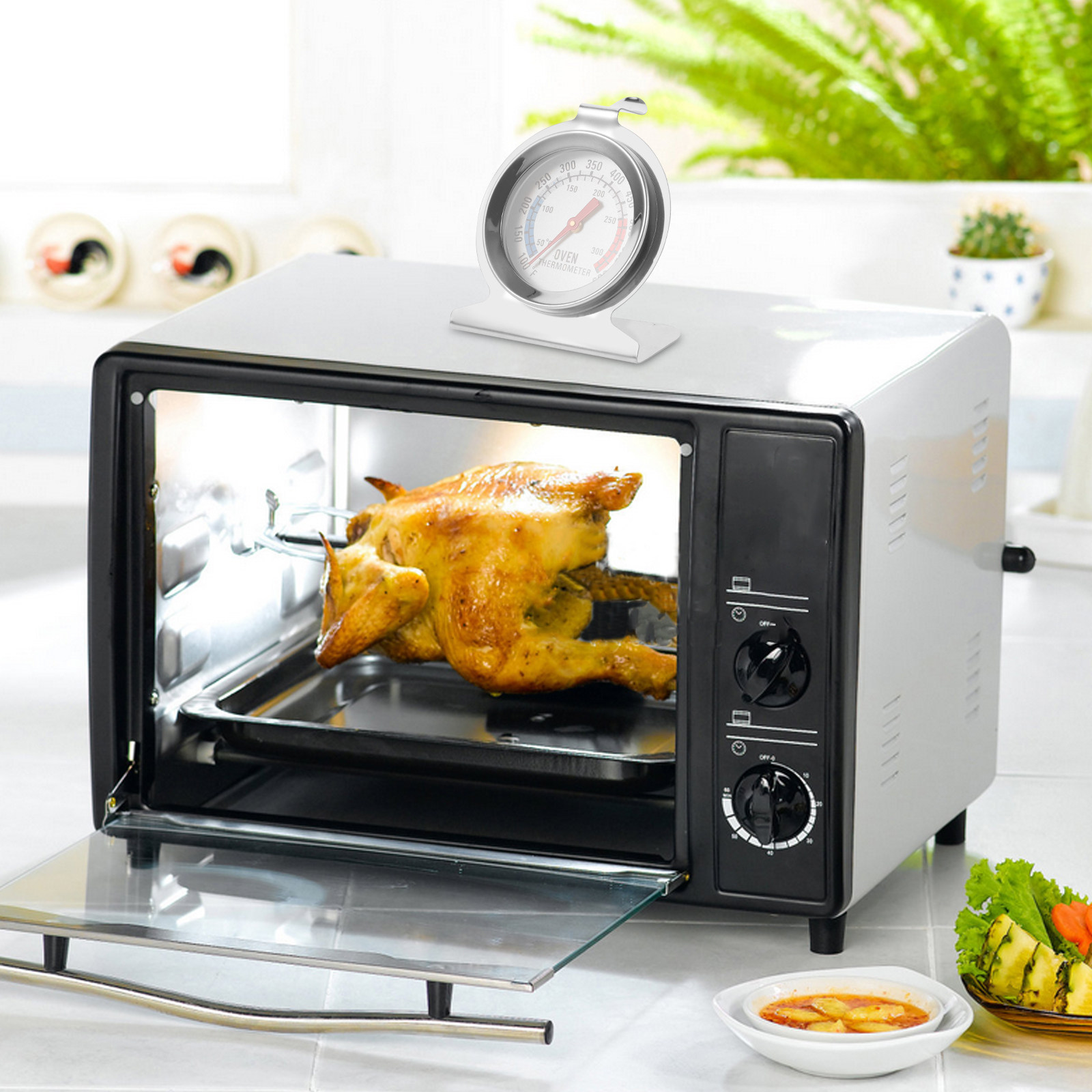 2Pcs Stainless Steel Oven Ther - Kitchen Baking Cooking recension och pris