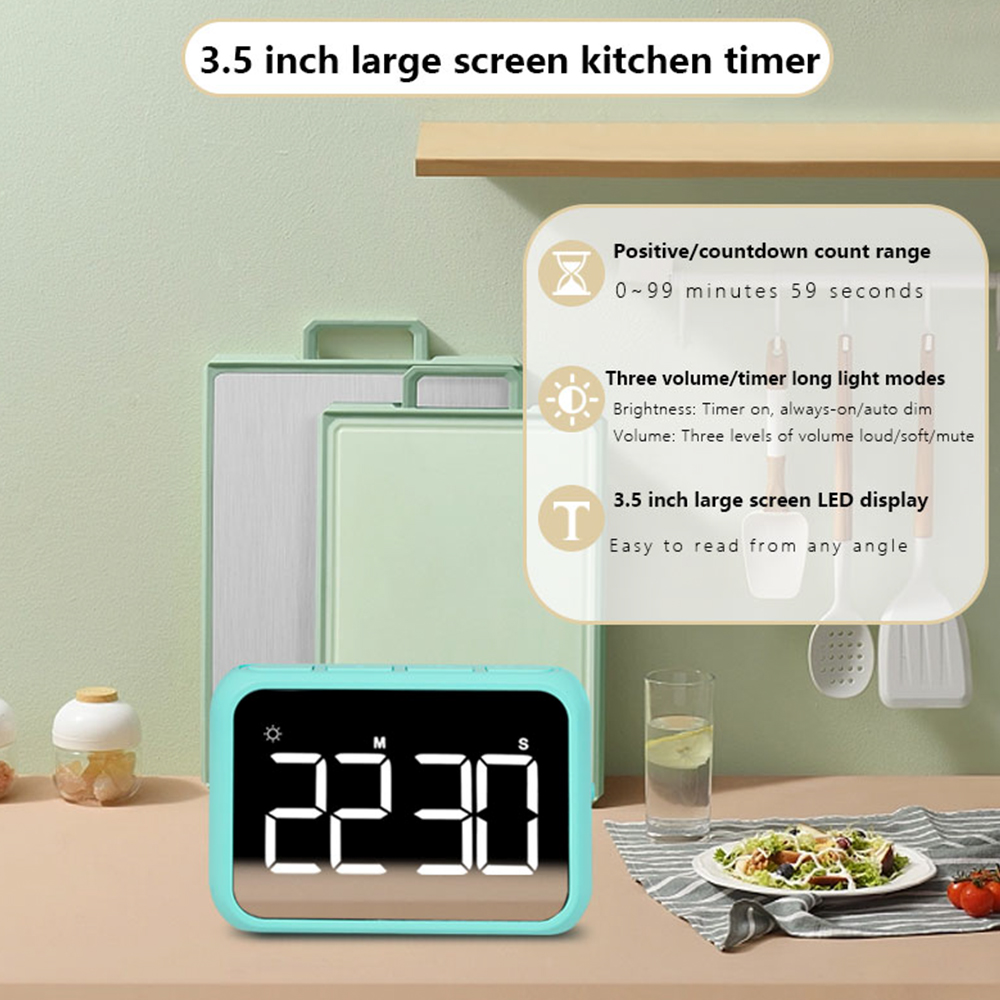 1PC Modern Minimalist LED Batt - Kitchen Baking Timer recension och pris