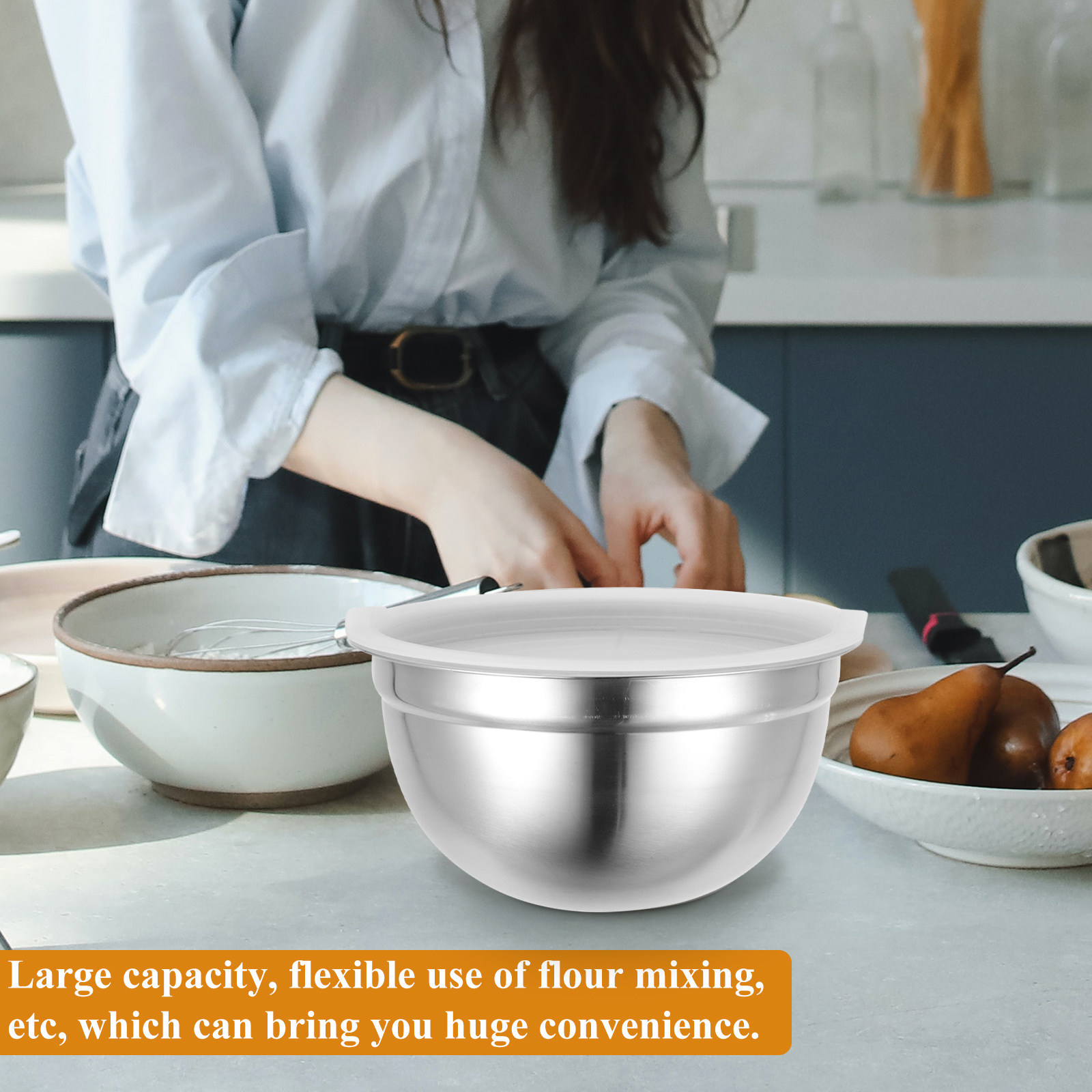 Premium Stainless Steel Mixing - Kitchen Baking Cooking recension och pris