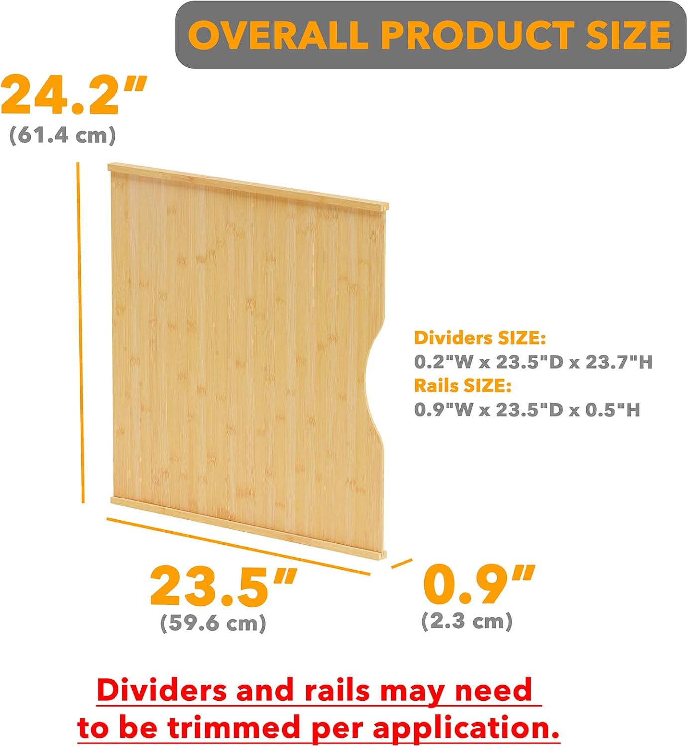 10 Pack Bamboo Tray Dividers f - Kitchen Cabinet Baking Sheet Organizer recension och pris