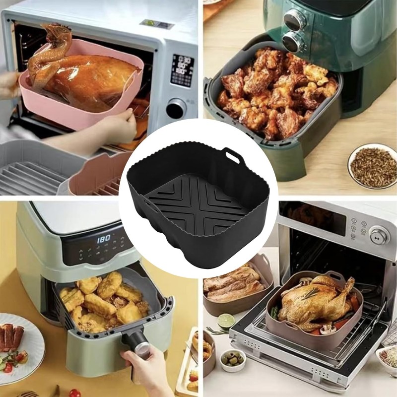 Reusable Silicone Air Fryer Li - Kitchen Baking Cooking recension och pris